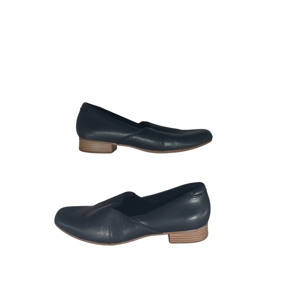 Clarks Collection Loafers 7.5 Navy Blue Leather Ultimate Comfort Office Classic